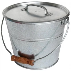 Accessoires De Jardinage Seau à Compost Ou à Cendres 5L Galvanisé Poignée Bois Guillouard 080650