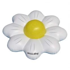 Swimline Bouées Et Matelas Gonflables Ballon Marguerite Flottante Gonflable Piscine Diamètre 60 Cm Blanc Jaune