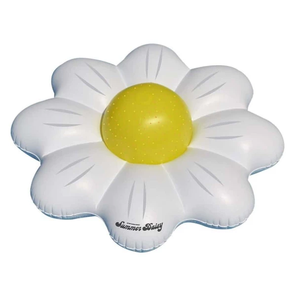 Swimline Bouées Et Matelas Gonflables Ballon Marguerite Flottante Gonflable Piscine Diamètre 60 Cm Blanc Jaune
