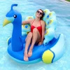 Swimline Bouées Et Matelas Gonflables Bouée Gonflable En Forme De Paon Pour Piscine - Bleue - Vinyle Renforcé