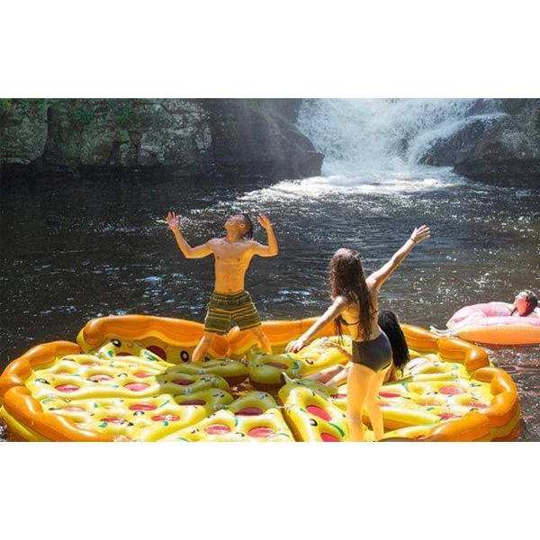 Swimline Bouées Et Matelas Gonflables Bouée Part De Pizza Système D'accroche Portes-gobelets L 1.93 M PVC – Image 2