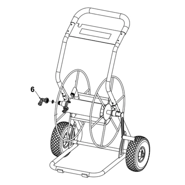 Dévidoir Coupleur Coudé 3/4" Pour Tuyau D'arrosage 19 Mm - Edia - Laiton – Image 2
