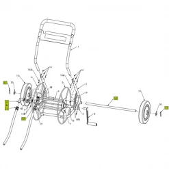 Dévidoir Dévidoir Métallique 2 Roues Pleines Edia Tuyau Arrosage 55m Noir Vert