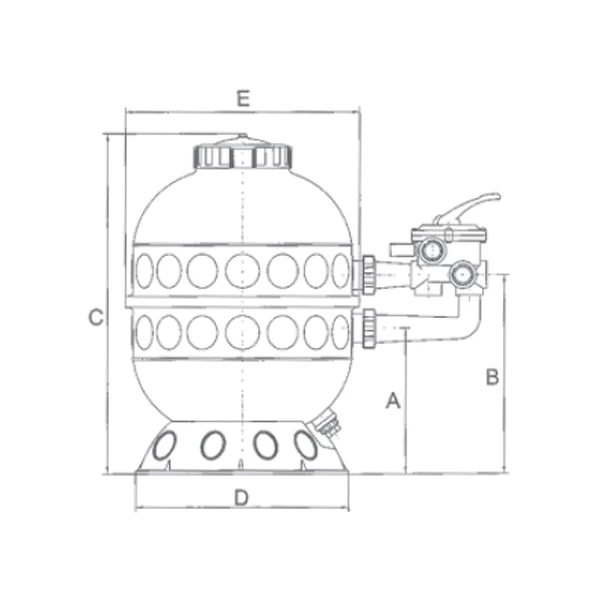 Hayward Robots Et Accessoires De Piscine Et Spa Filtre à Sable Piscine Hors-sol 65 M³ Débit 14 M3/h Polyéthylène Noir – Image 2