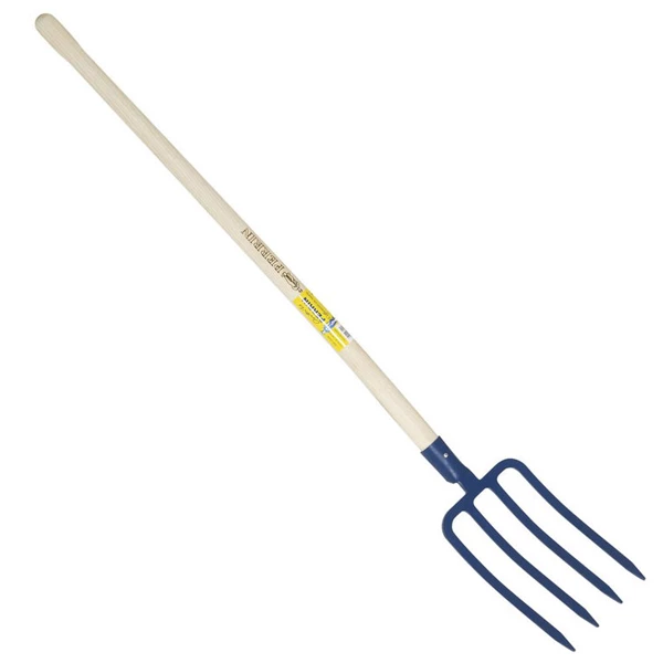 Outillage De Jardinier Fourche à Bêcher à 4 Dents Triangulaires - Perrin - Emmanchement Cintré Pomme 132 Cm – Image 2