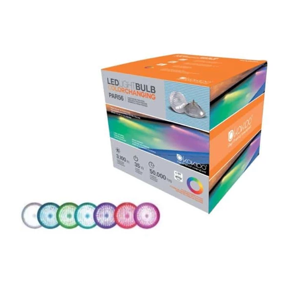 KOKIDO Eclairage Pour Piscine Lampe Remplacement Piscine 35W 12V - Ampoule 252 LED - Multicolore – Image 3