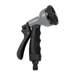 Lance Et Pistolet D'arrosage Pistolet Gainé Arrosage Multi Jets 8 Jets Bi Matière Techn'O Fitt Noir