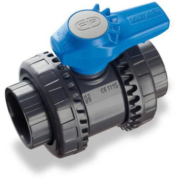 Aliaxis Raccords Hydrauliques Pour Piscine Vanne PVC Easyfit VEE Avec Poignée Multifonctions Pour Plomberie Piscine - Diamètre 32 Mm