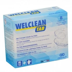 Flovil Produit D'entretien Piscine Nettoyant Pour Filtres à Cartouche Et à Sable Pour Piscine - Welclean Tab - Boîte De 8 Pastilles