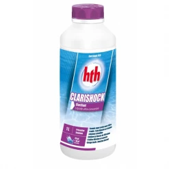 Produit D'entretien Piscine Clarifiant Choc Pour Piscine - Clarishock HTH - Liquide Ultra-concentré - Bidon De 1 Litre