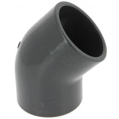 Aquatech Raccords Hydrauliques Pour Piscine Coude à Coller à 45° En PVC Pour Plomberie De Piscine - Diamètre 63 Mm