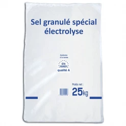 SCP FRANCE Produit D'entretien Piscine Sel De Piscine Spécial électrolyse Sac De 25 Kg