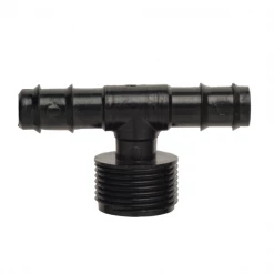 Fitt Goutte à Goutte Raccord T Cannelé Ø13x16mm Sortie Filetée Mâle 20/27 Arrosage GAG